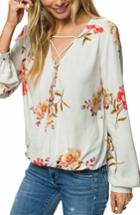 Women's O'neill Belle Lace Up Blouse - White