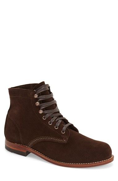 Men's Wolverine '1000 Mile' Plain Toe Boot .5 D - Brown