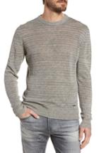Men's Woolrich John Rich & Bros. Stripe Linen Sweater - Grey