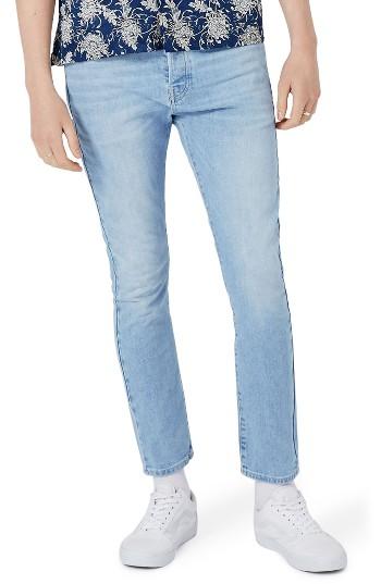 Men's Topman Stretch Tapered Fit Jeans X 30 - Blue