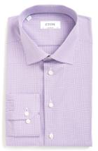 Men's Eton Contemporary Fit Microcheck Dress Shirt