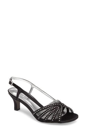 Women's David Tate Sizzle Slingback Sandal .5 N - Black