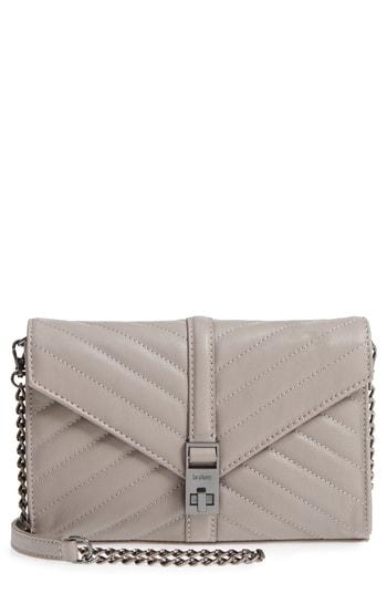Botkier Dakota Quilted Leather Clutch - Grey