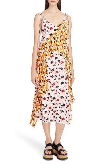 Women's Kenzo Ruffle Midi Slipdress Us / 34 Fr - Pink