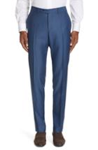 Men's Canali Classic Fit Solid Wool & Mohair Trousers Eu - Blue/green