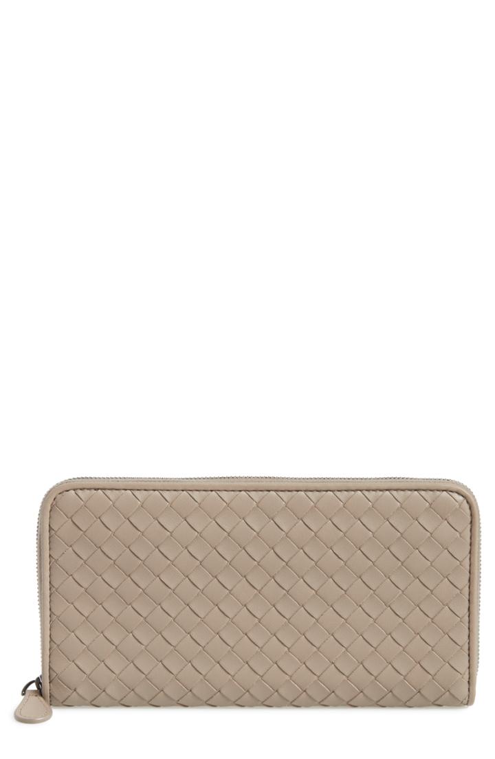 Women's Bottega Veneta Intreccio Zip Around Wallet -