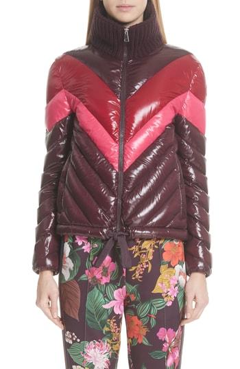 Women's Moncler Albatros Down Puffer Jacket - Burgundy
