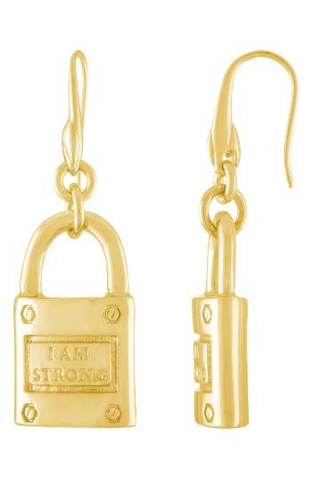 Women's Stella Valle Women Warriors I Am Strong Drop Earrings