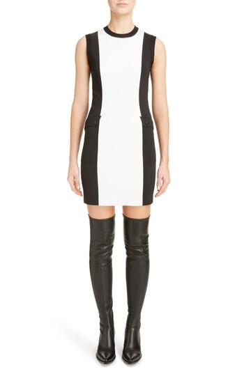 Women's Givenchy Two-tone Punto Milano Dress - Black