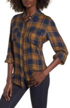 Women's Lira Clothing Anarchy Plaid Shirt - Yellow