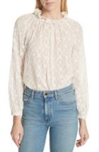 Women's Rebecca Taylor Lily Embroidered Silk Top - White