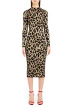 Women's Versace Leopard Print Body-con Dress Us / 50 It - Black
