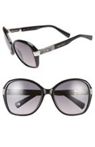 Women's Jimmy Choo 57mm Butterfly Sunglasses - Shiny Black