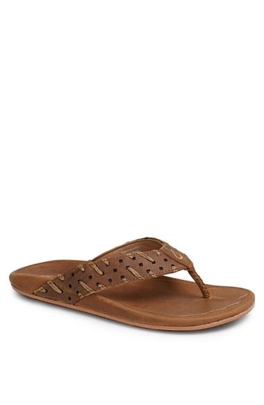 Men's Olukai 'polani' Flip Flop M - Brown