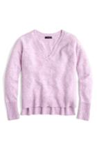 Women's J.crew Supersoft Yarn V-neck Sweater, Size - Purple