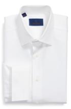 Men's David Donahue Regular Fit Solid French Cuff Tuxedo Shirt - 32/33 - White