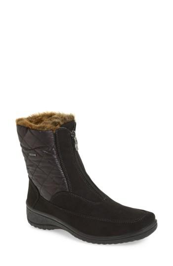 Women's Ara 'maeko' Waterproof Gore-tex Bootie .5 M - Black