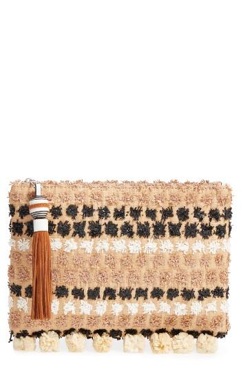 Sam Edelman Rebecca Pompom Woven Clutch -