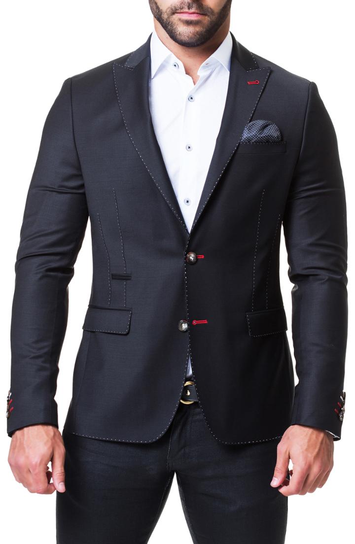 Men's Maceoo Beethoven Solid Blazer (m) - Black