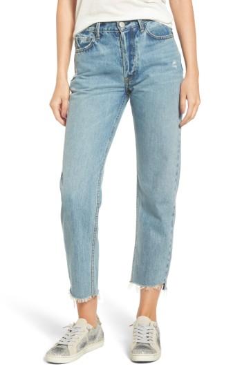 Women's Evidnt Raw Step Hem Straight Leg Jeans - Blue