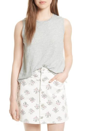 Women's La Vie Rebecca Taylor Jersey & Eyelet Top - Grey