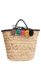 San Diego Hat Pompom Woven Tote -