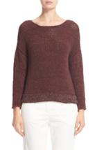 Women's Fabiana Filippi Mollini Trim Cotton Blend Sweater Us / 40 It - Red