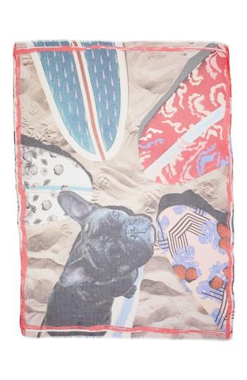 Women's Yigal Azrouel Jaggie Kayaking Scarf, Size - Blue