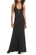 Women's Maria Bianca Nero Riley Lace Inset Gown - Black