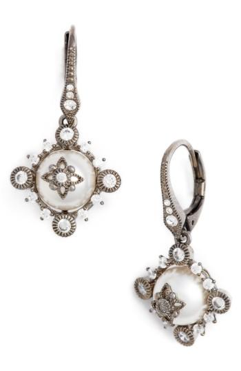 Women's Nadri Cubic Zirconia & Imitation Pearl Drop Earrings