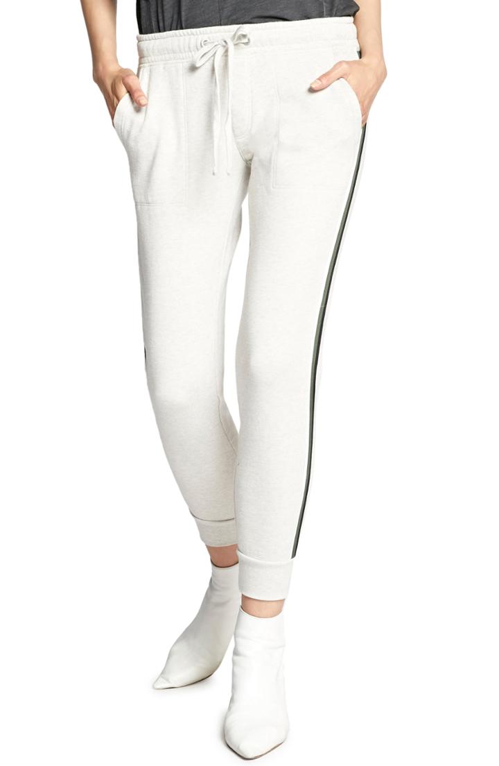 Women's Sanctuary Peace Brigade Side Stripe Cotton Jogger Pants - Ivory