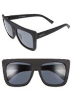 Women's Quay Australia Cafe Racer 55mm Square Sunglasses - Black/ Smoke