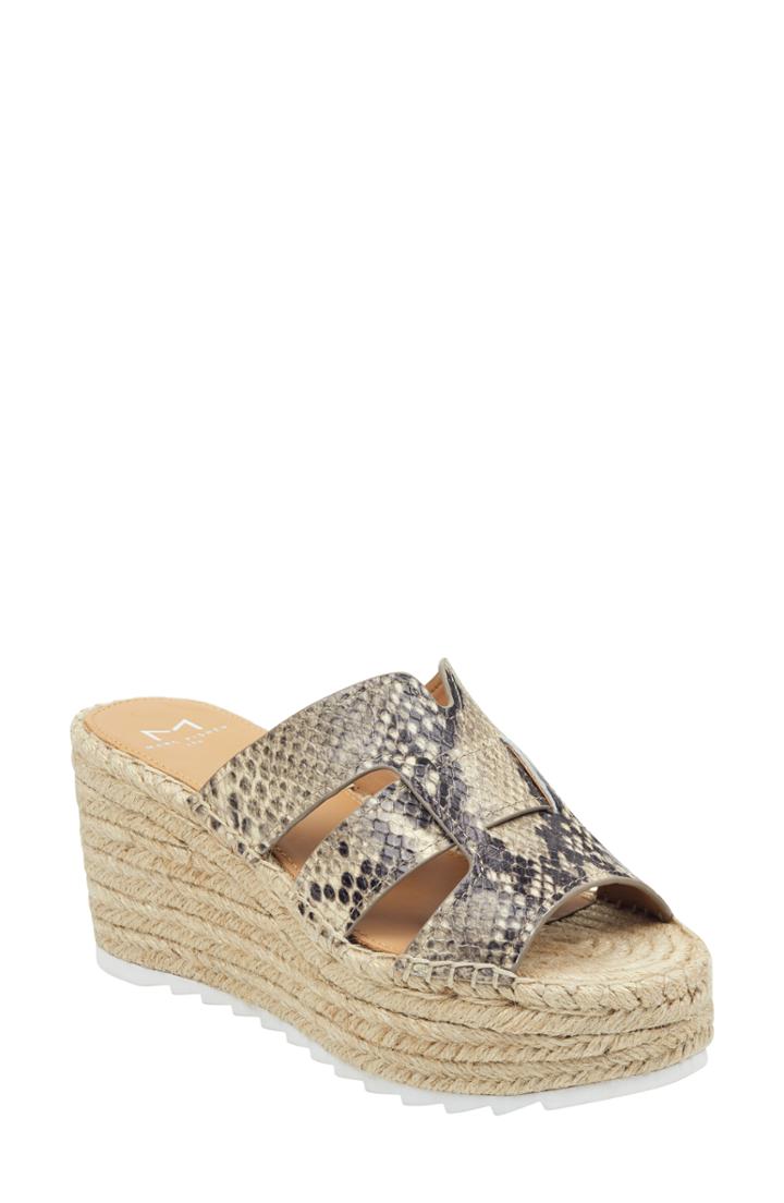 Women's Marc Fisher Ltd Robbyn Espadrille Wedge Sandal M - Black