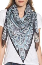 Women's Echo Baracoa Silk Triangle Scarf, Size - Black
