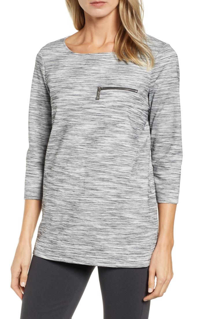 Women's Chaus Zip Pocket Top - Black