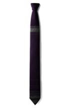Men's Title Of Work Stripe Silk & Wool Tie, Size - Purple