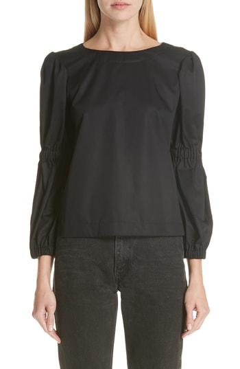 Women's Molly Goddard Margaret Puff Sleeve Top Us / 6 Uk - Black