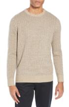 Men's J.crew Rugged Bird's Eye Merino Wool Blend Sweater - Beige