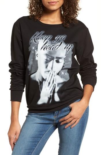 Women's Day By Daydreamer Airbrush Tupac Tee - Black