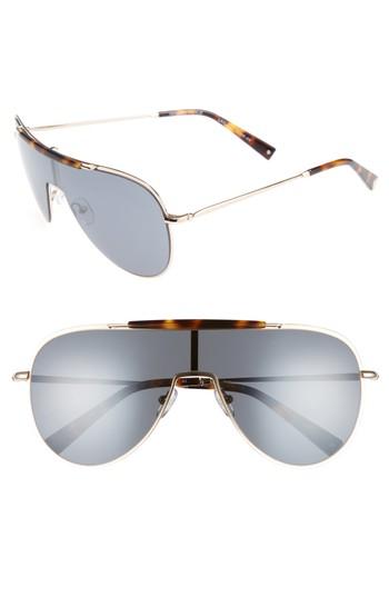 Women's Kendall + Kylie Shield Aviator Sunglasses - Dark Tort/ Classic Gold