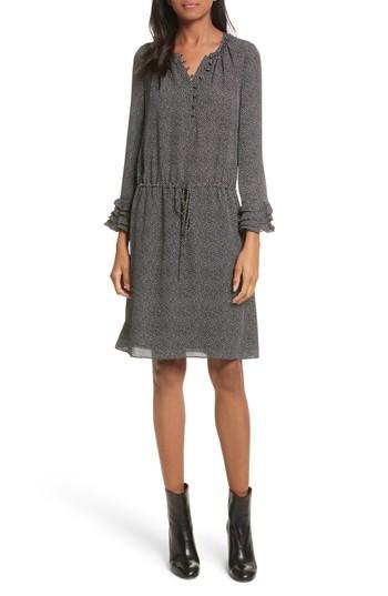 Women's Rebecca Taylor Pebble Print Silk Dress - Black