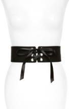 Women's Accessory Collective Ribbon Tie Belt - Black