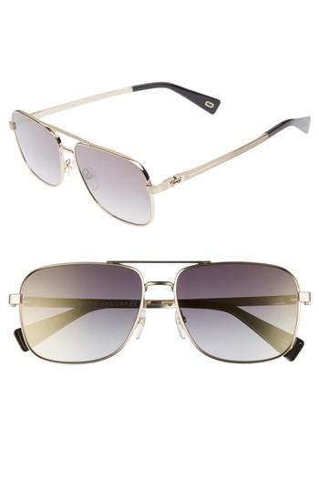 Women's Marc Jacobs 59mm Gradient Navigator Sunglasses - Gold