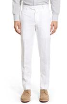 Men's Nordstrom Men's Shop Flat Front Solid Linen Trousers