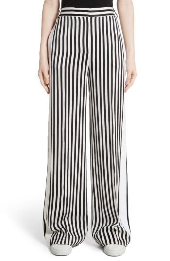 Women's Victoria, Victoria Beckham Stripe Wide Leg Tuxedo Pants