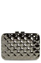 Leith Quilted Box Clutch - Grey