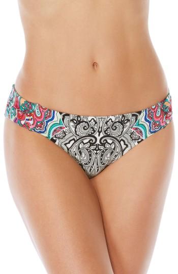 Women's Laundry By Shelli Segal Print Bikini Bottoms - Black