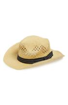 Women's Emanuel Geraldo Bow Straw Cowboy Hat - Beige