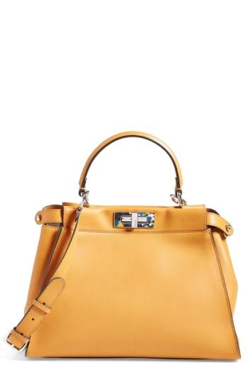 Fendi 'peekaboo - Granite' Leather Satchel -