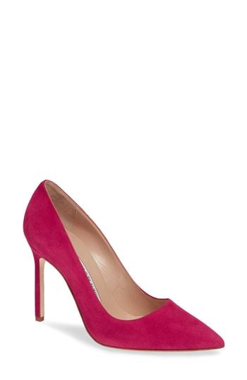 Women's Manolo Blahnik 'bb' Pointy Toe Pump Us / 40eu - Pink